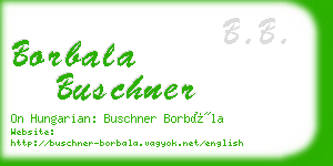 borbala buschner business card